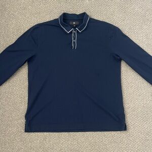 Banana Republic Dark Blue Long Sleeve Polo